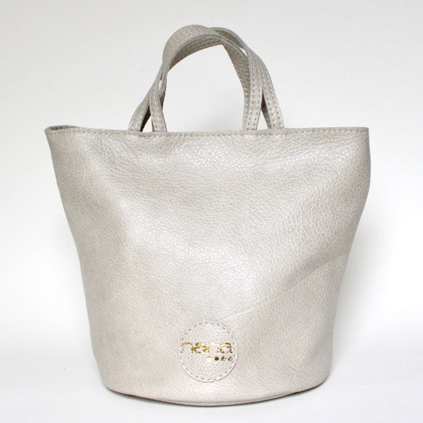 little bucket: pebbled ivory