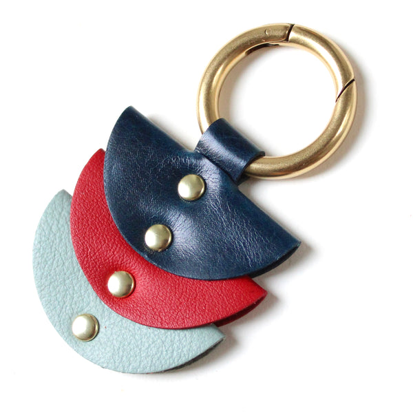 bag clip: navy, red and powder blue