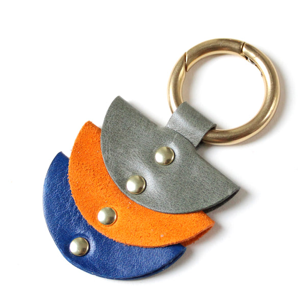 bag clip: sage, tangerine suede and cobalt
