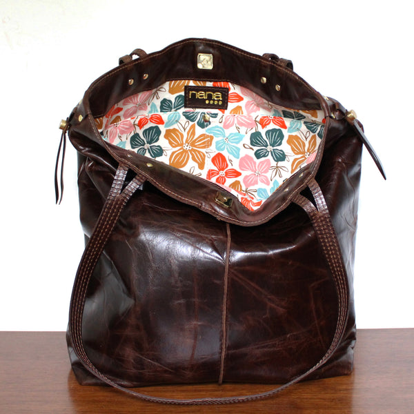 rustic tote: mocha