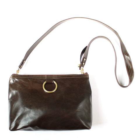 gold ring bag: deep walnut