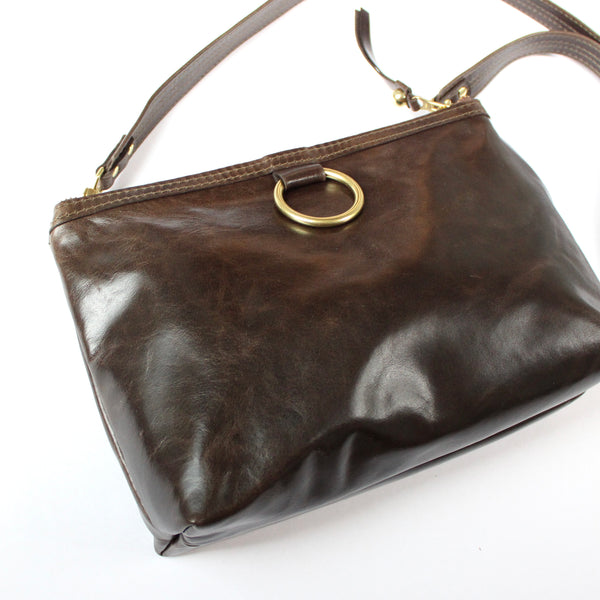 gold ring bag: deep walnut