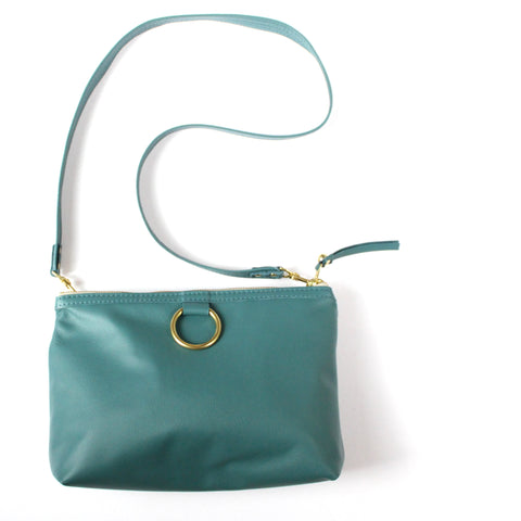 gold ring bag: turkish blue