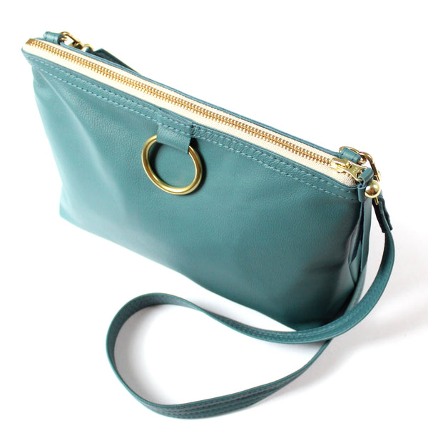 gold ring bag: turkish blue
