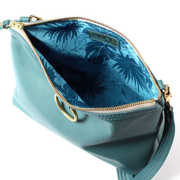 gold ring bag: turkish blue