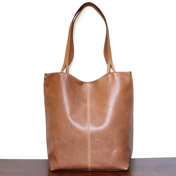 rustic tote: classic tan