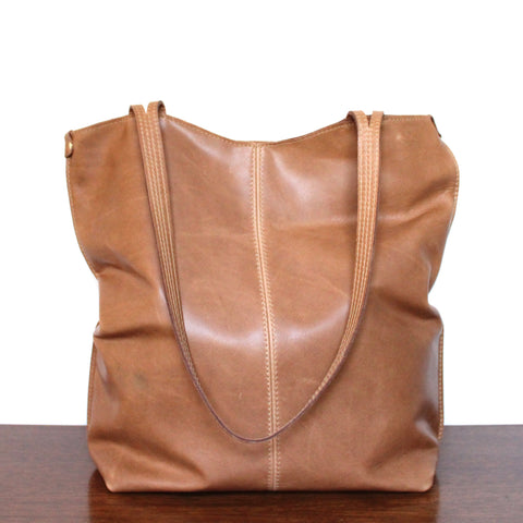 rustic tote: classic tan