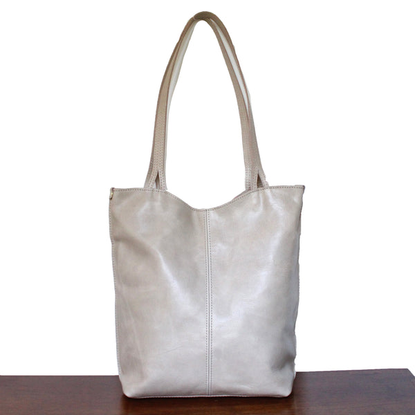 rustic tote: taupe