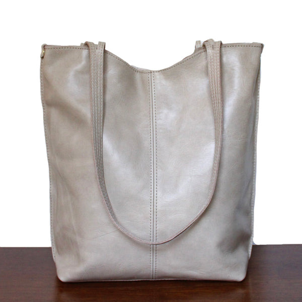 rustic tote: taupe
