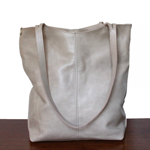 rustic tote: taupe