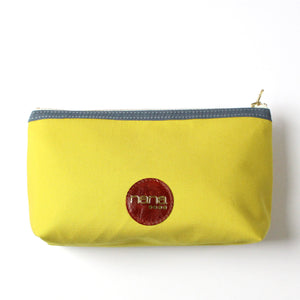 canvas dopp bag: citrine + grey