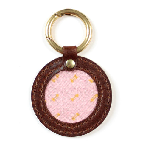 bag clip: pink and mustard