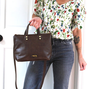 city satchel: chocolate