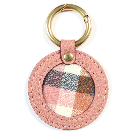 bag clip: blush flannel plaid