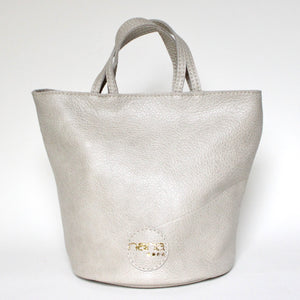 little bucket: pebbled ivory