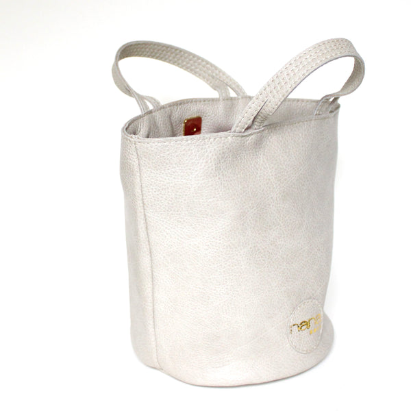 little bucket: pebbled ivory