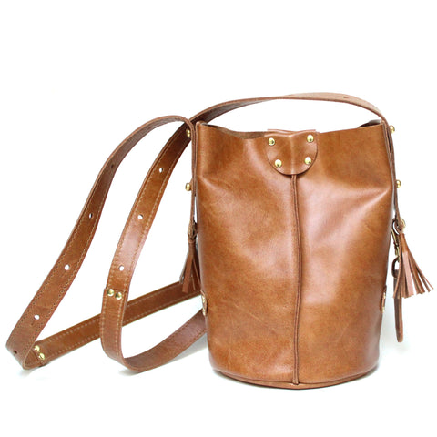 lil' bucket bag: caramel