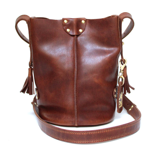 lil' bucket bag: ginger brown