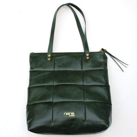 building blocks tote: forest green
