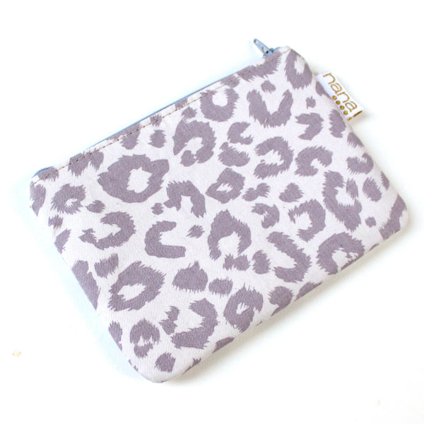 flat zip: lavender cheetah