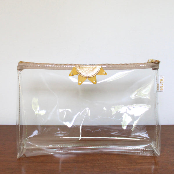 sunshine bag: tan zipper