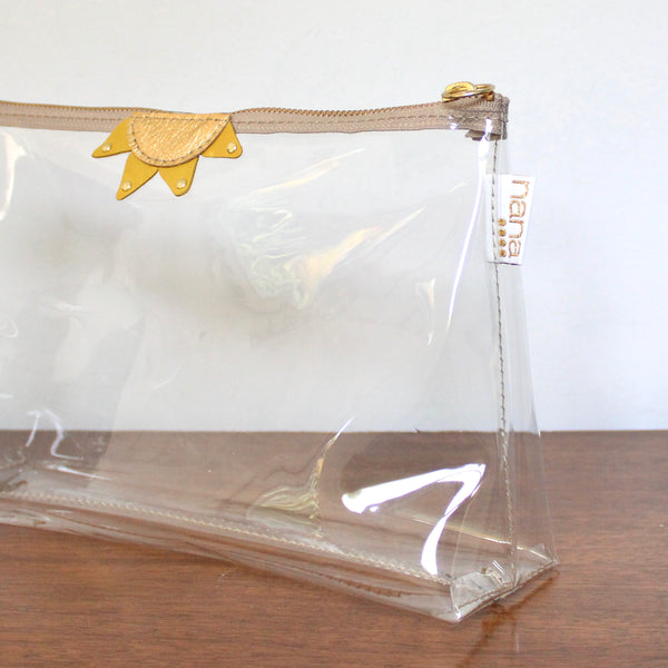 sunshine bag: tan zipper