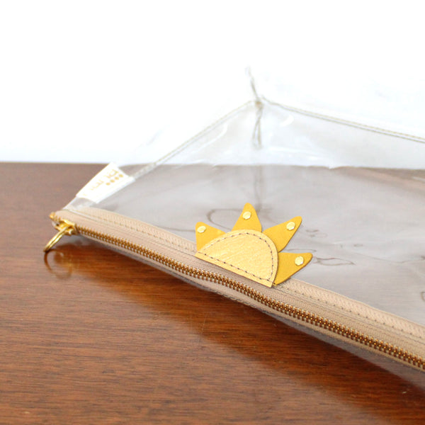 sunshine bag: tan zipper