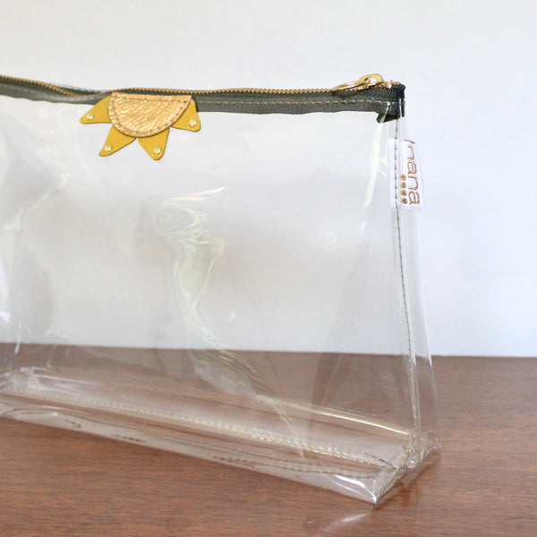 sunshine bag: dark olive zipper