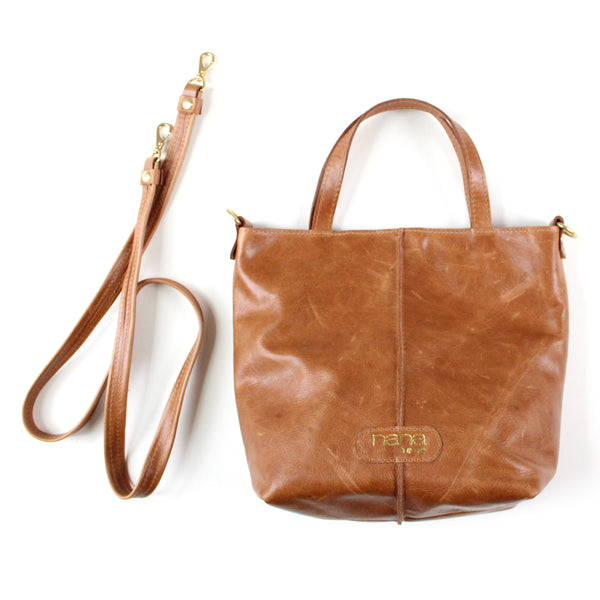 rustic connections bag: caramel