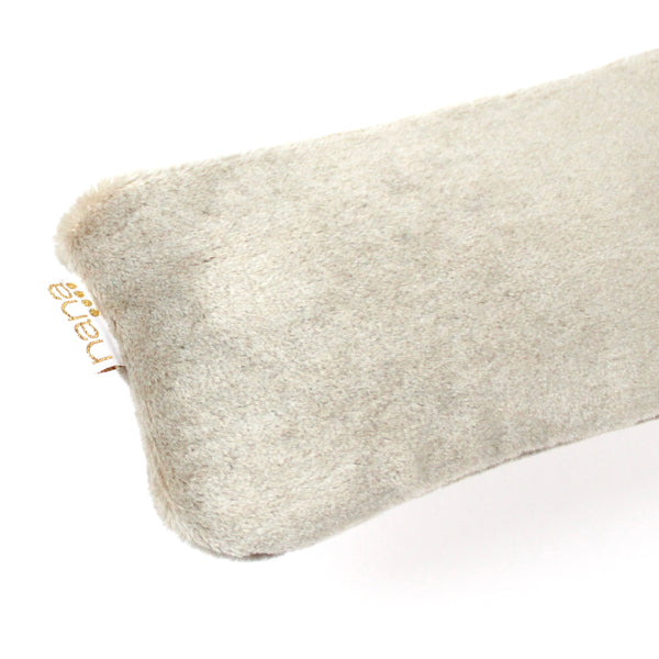 warm fuzzy clutch: taupe