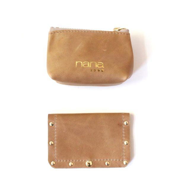 wallet set: tan