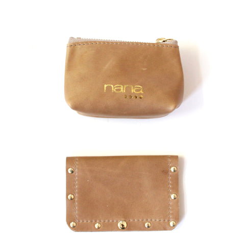 wallet set: tan