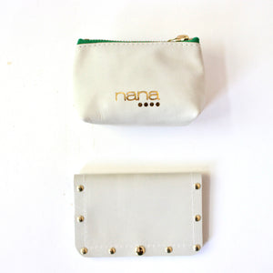 wallet set: eggshell