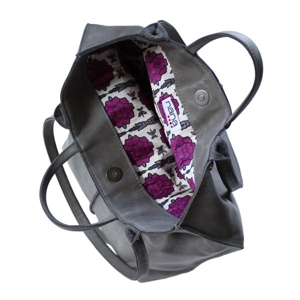 mixed metal tote: charcoal